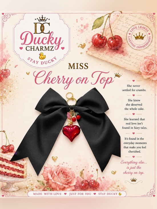 𝐃𝐔𝐂𝐊𝐘 𝐂𝐇𝐀𝐑𝐌𝐙 Accessories - Ducky Charmz | 𝐌𝐈𝐒𝐒 𝐂𝐇𝐄𝐑𝐑𝐘 𝐎𝐍 𝐓𝐎𝐏 | One-of-a-Kind 𝐁𝐨𝐰-𝐭𝐢𝐪𝐮𝐞 Bag Charm Creations